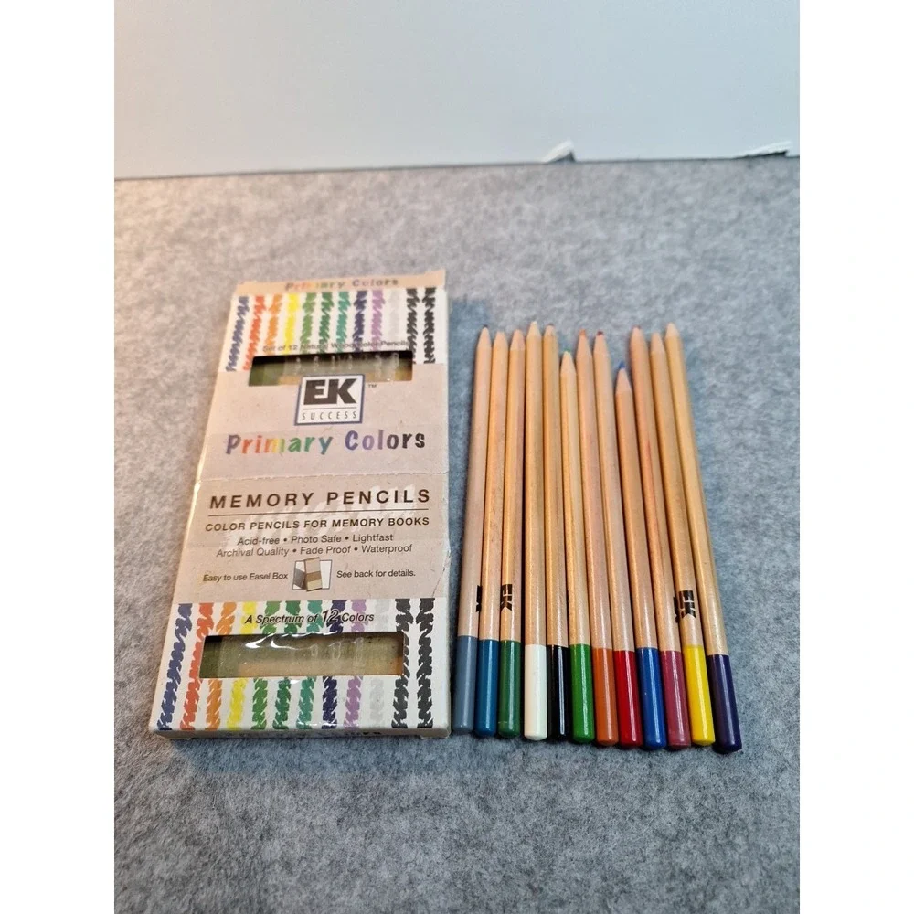 EK Success Primary Colors 12 Memory Pencils for Scrapbooking New Extreme Quality